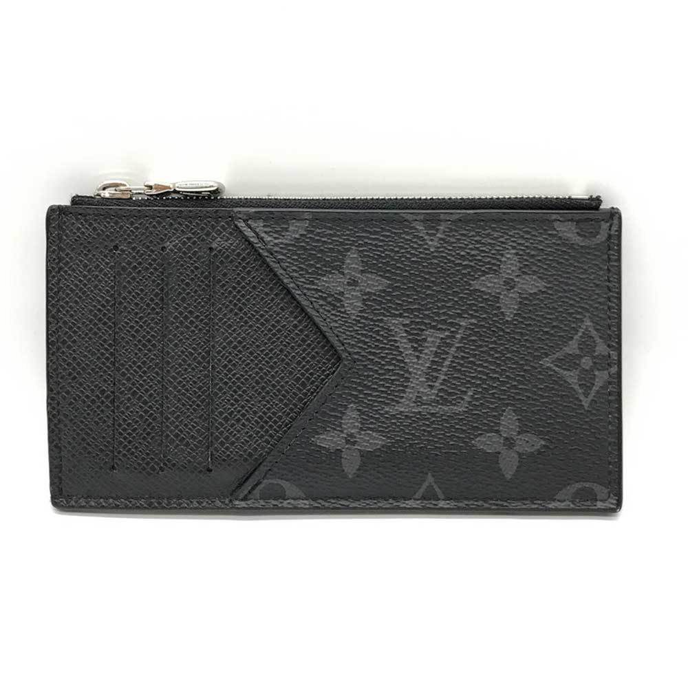 Louis Vuitton Card Holder Taigarama Monogram Eclipse Wallet/Coin Case M30271 LOU - Picture 1 of 4